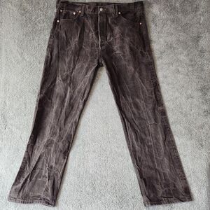 Levi’s 501 Jeans Men’s 42x34 Black Straight Leg Button Fly Classic Fit Vintage